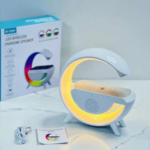 3 In 1 Led Wireless Charger Speaker G style Lamp