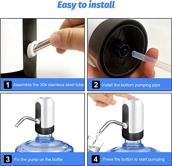 Water Bottle Pump, USB Charging Portable