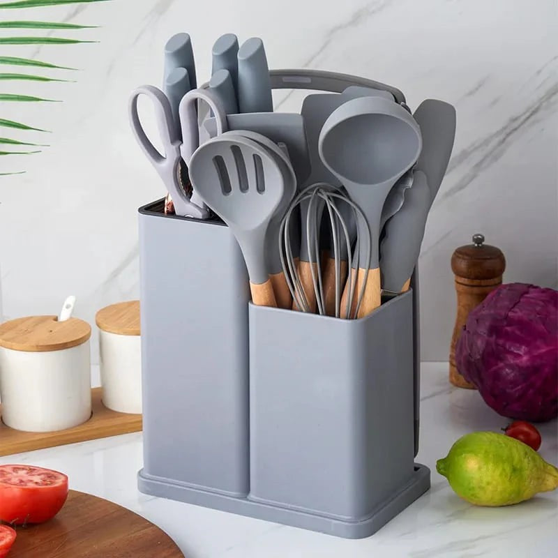 Kitchen Utensils Set of 19 Silicone